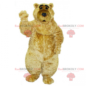 Mascot grote beige en zachte beer - Redbrokoly.com