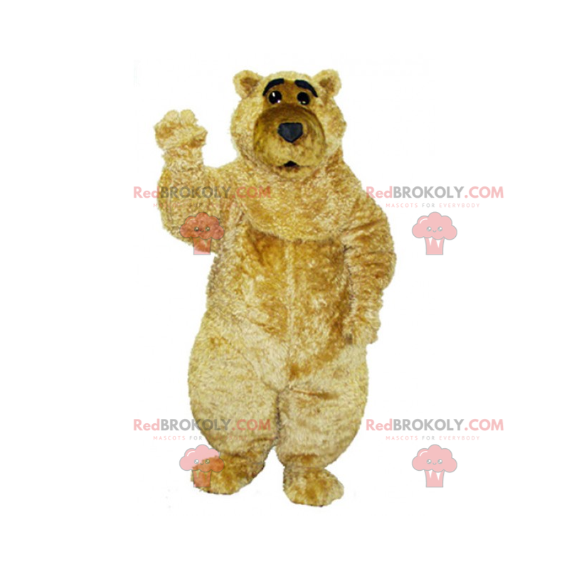 Mascot grote beige en zachte beer - Redbrokoly.com