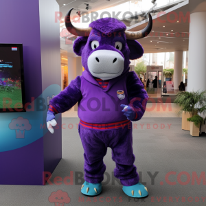 Purple Buffalo mascot...