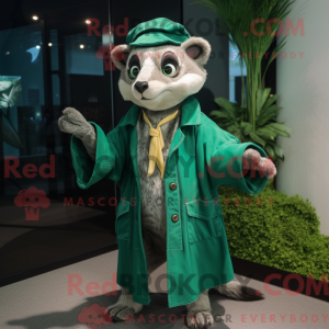 Groen Civet-mascottekostuum...