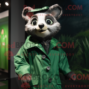 Groen Civet-mascottekostuum...