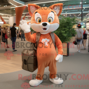 Peach Fox mascottekostuum...
