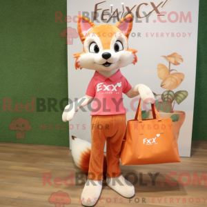 Peach Fox maskot kostume...