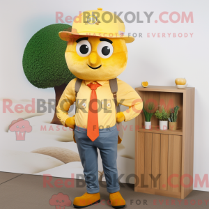 Gul aprikos maskot...
