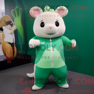 Máscara de hamster verde...