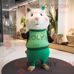 Máscara de hamster verde...