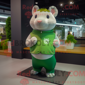 Máscara de hamster verde...