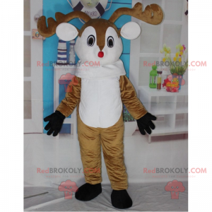 Big reindeer mascot with a red nose - Redbrokoly.com