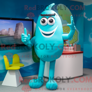 Maskotdraktfigur Cyan...