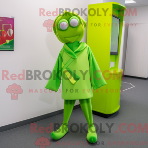 Postava maskota Lime Green...