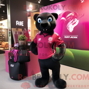 Magenta Panther maskot...