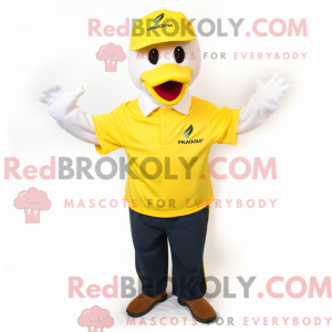 Gul svane maskot kostume...