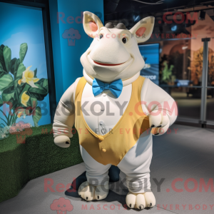 Cream Rhinoceros mascot...