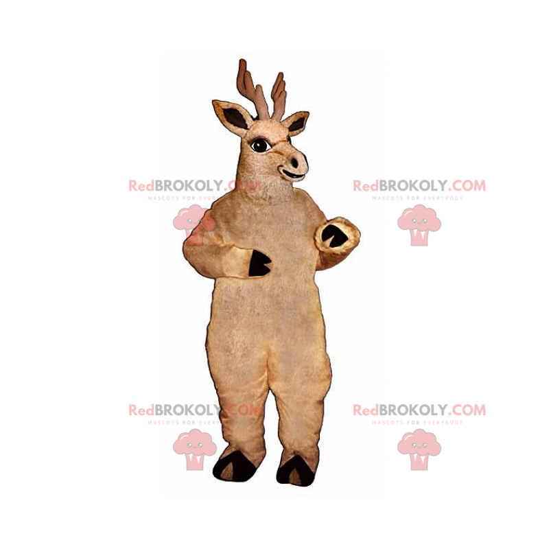 Großes braunes Rentiermaskottchen - Redbrokoly.com
