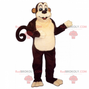 Great monkey mascot with a round tail - Redbrokoly.com