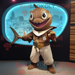 Brun Sverdfisk maskot...