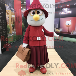 Maroon Aglet maskot kostume...