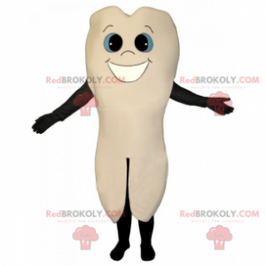 Velký zub maskot s úsměvem - Redbrokoly.com