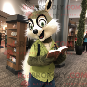 Olive Skunk Maskottchen...