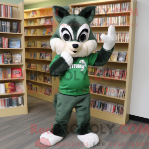 Olive Skunk mascot costume...