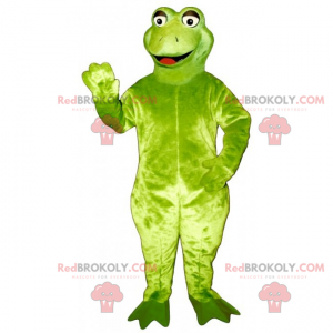 Mascotte de grande grenouille souriante - Redbrokoly.com
