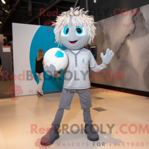 Grå Volleyball Ball maskot...
