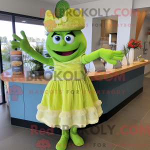 Postava maskota Lime Green...