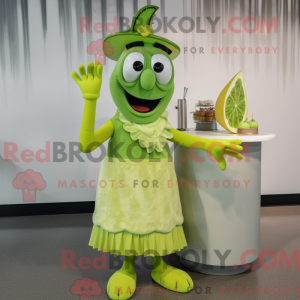 Limegrøn lasagne maskot...
