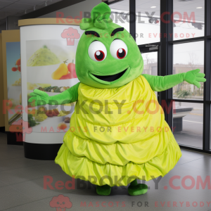 Limegrøn lasagne maskot...