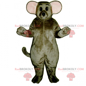 Grande mascote de rato cinza - Redbrokoly.com
