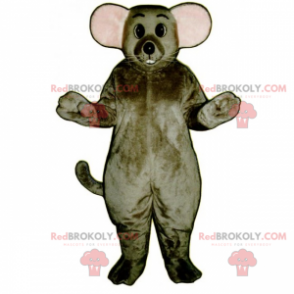 Mascotte de grande souris grise - Redbrokoly.com