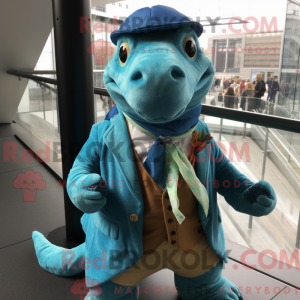 Turkis Iguanodon maskot...