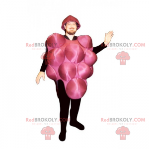 Bunch of red grapes mascot - Redbrokoly.com