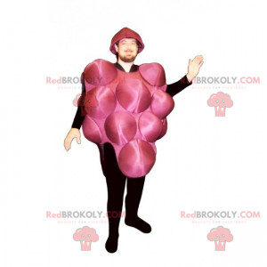 Mascote de cacho de uvas vermelhas - Redbrokoly.com