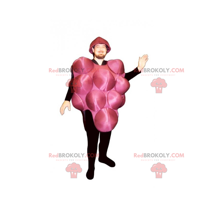Mascote de cacho de uvas vermelhas - Redbrokoly.com