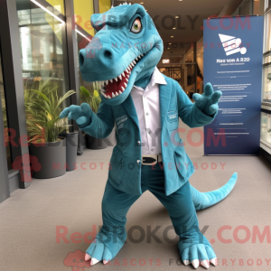 Blågrøn Allosaurus...