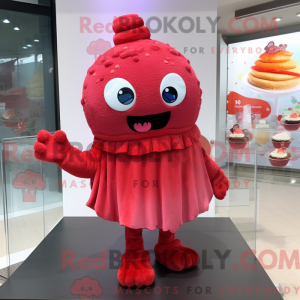 Rød Cupcake maskot kostume...