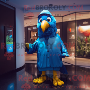 Blue Parrot mascot costume...