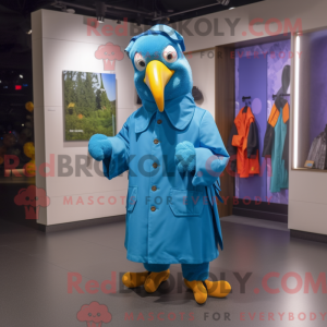 Blå papegøye maskot drakt...