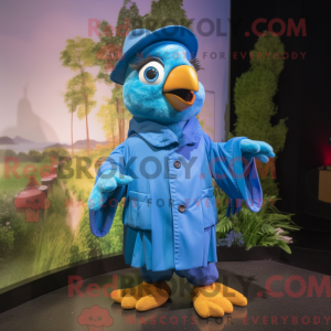 Blå papegøje maskot kostume...