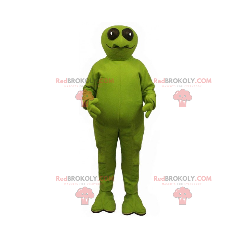 Kikker mascotte met grote ronde ogen - Redbrokoly.com