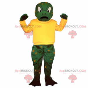 Mascotte della rana con il maglione - Redbrokoly.com