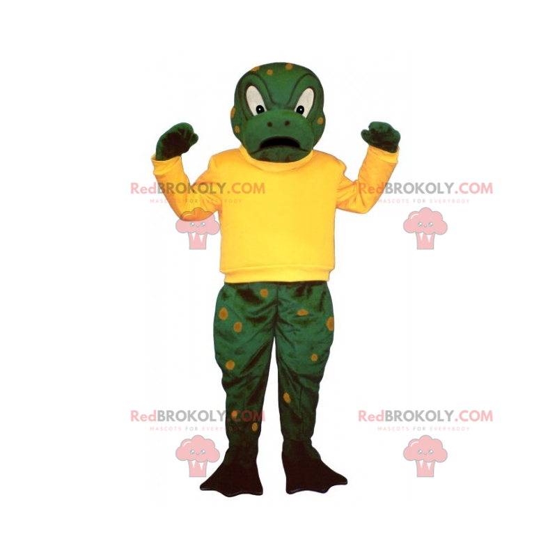 Frosch Maskottchen mit Pullover - Redbrokoly.com
