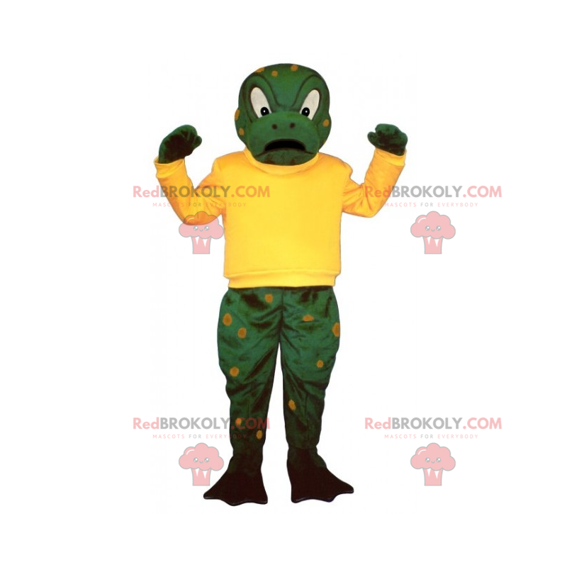 Mascotte della rana con il maglione - Redbrokoly.com
