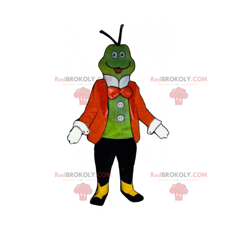 Frog mascot with jacket and bow tie - Redbrokoly.com