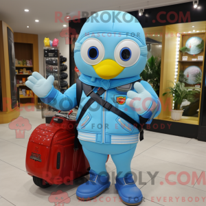 Postava maskota Sky Blue...