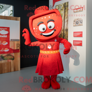 Red Pad Thai maskot kostume...