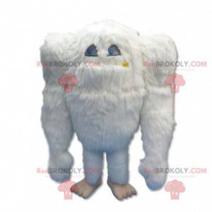 Big hairy white yeti mascot - Redbrokoly.com