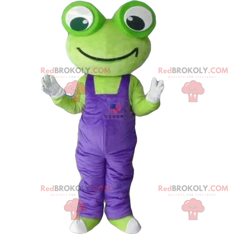 Big eyed frogs mascot and overalls - Redbrokoly.com