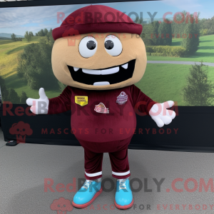 Maroon Hamburger mascotte...